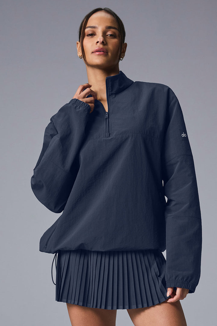 Light Weight Takeaway Track Pullover - Navy